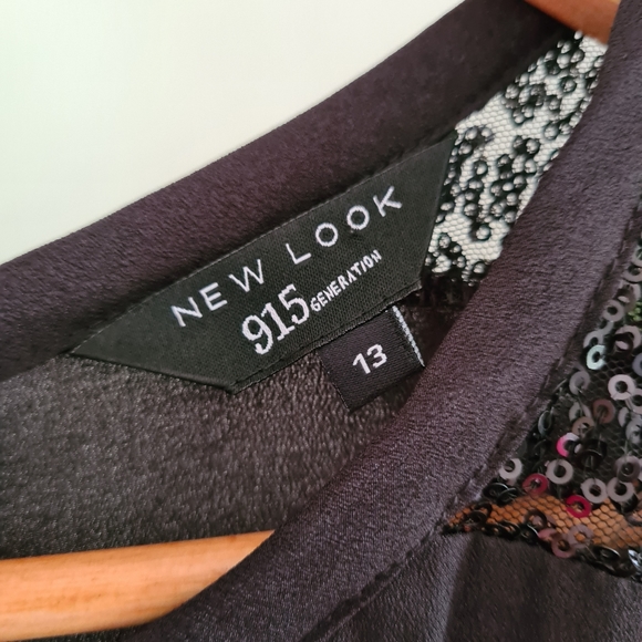 NEW LOOK 915 GENERATION Girls Teens Sequins Black Pant Jumpsuit To fit age 13 - Picture 10 of 13